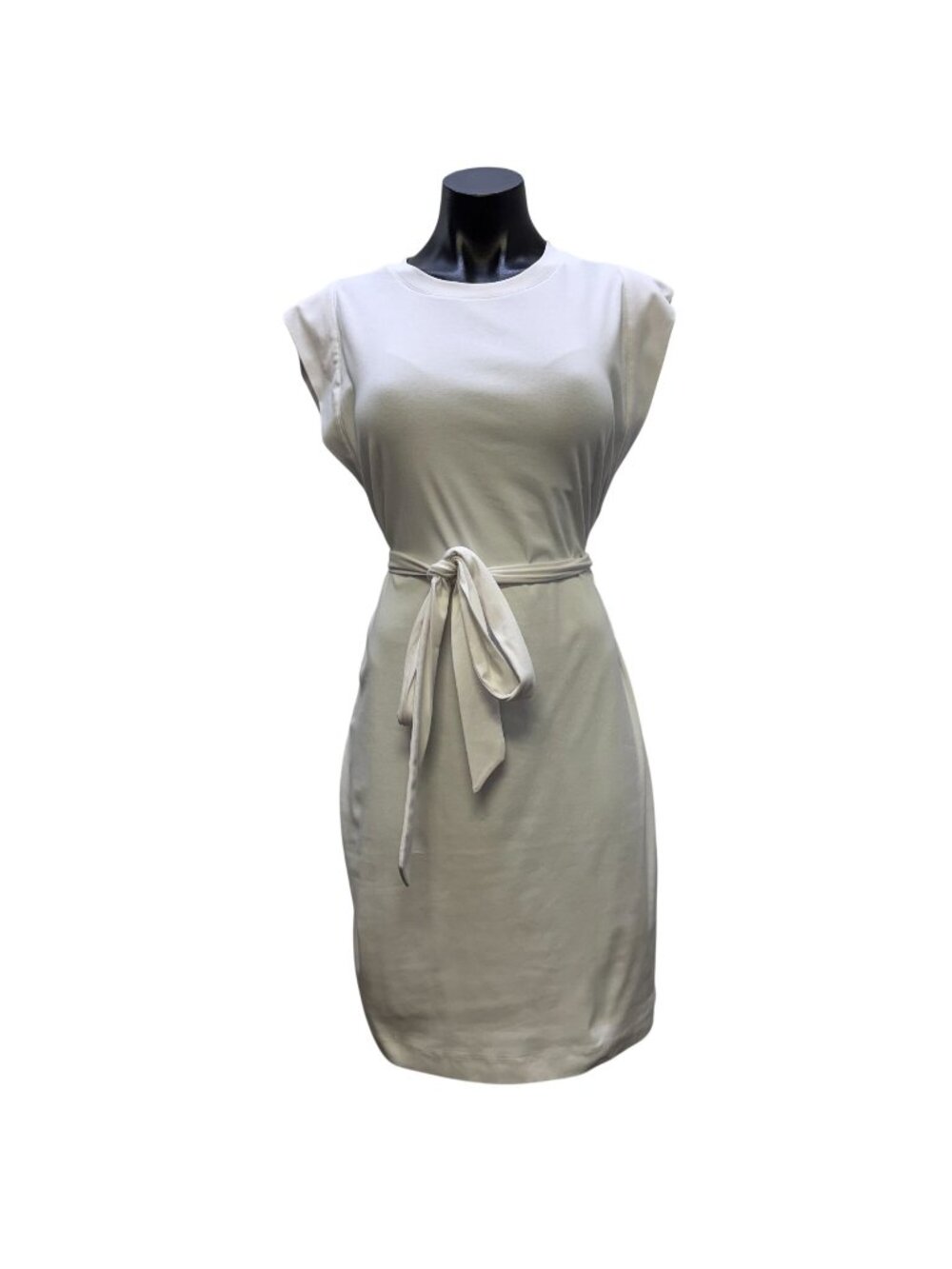 NWT Vince White Belted Sleeveless Dress Size M